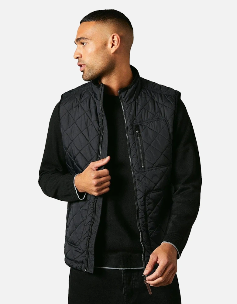 Mens Diamond Quilt Gilet