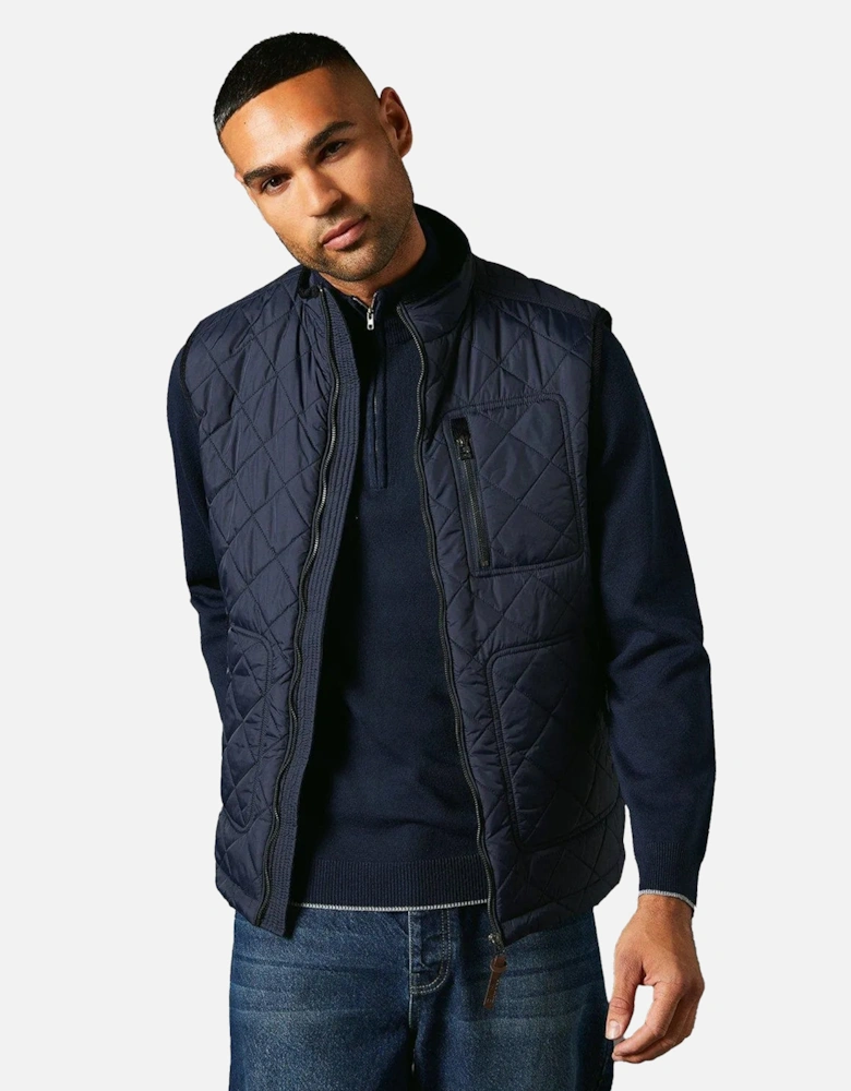 Mens Diamond Quilt Gilet