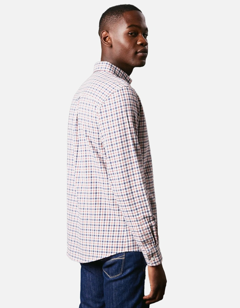 Mens Club Checked Brushed Long-Sleeved Shirt