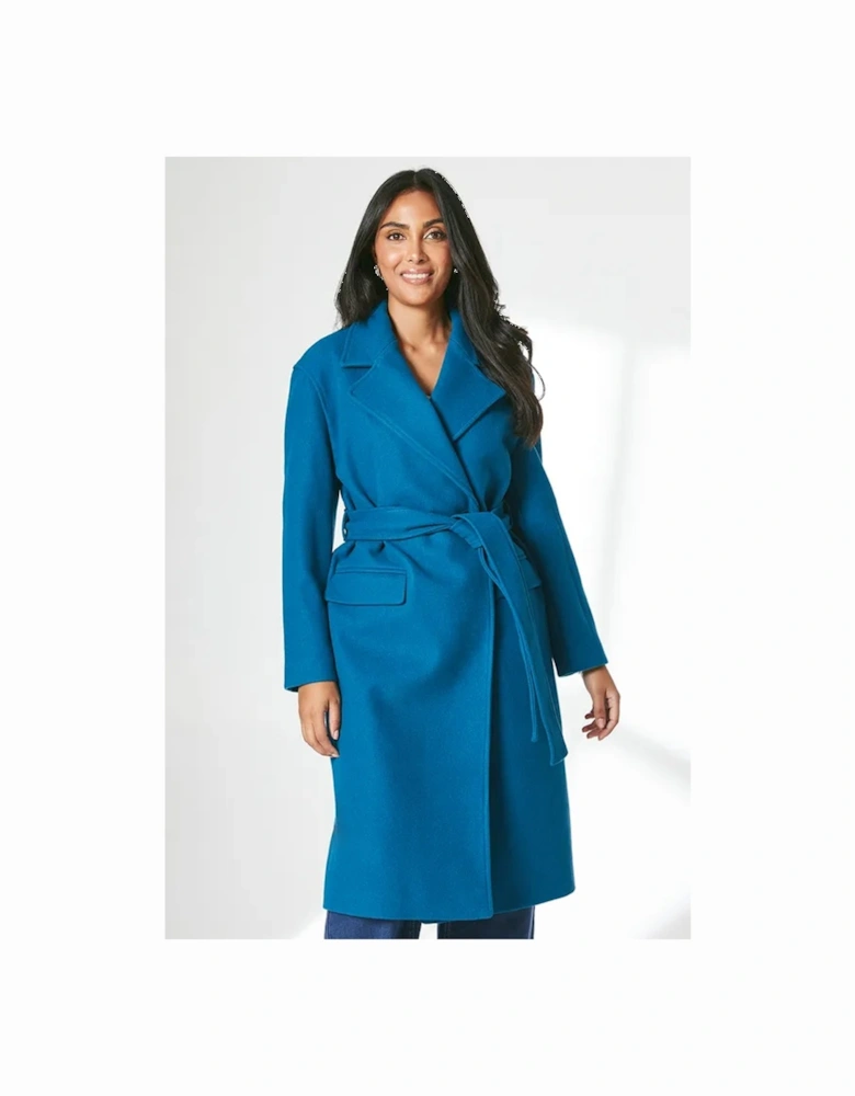 Womens/Ladies Maxi Double-Breasted Petite Coat