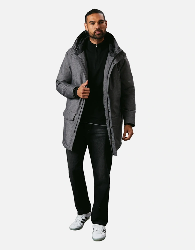 Mens Wool Look Parka