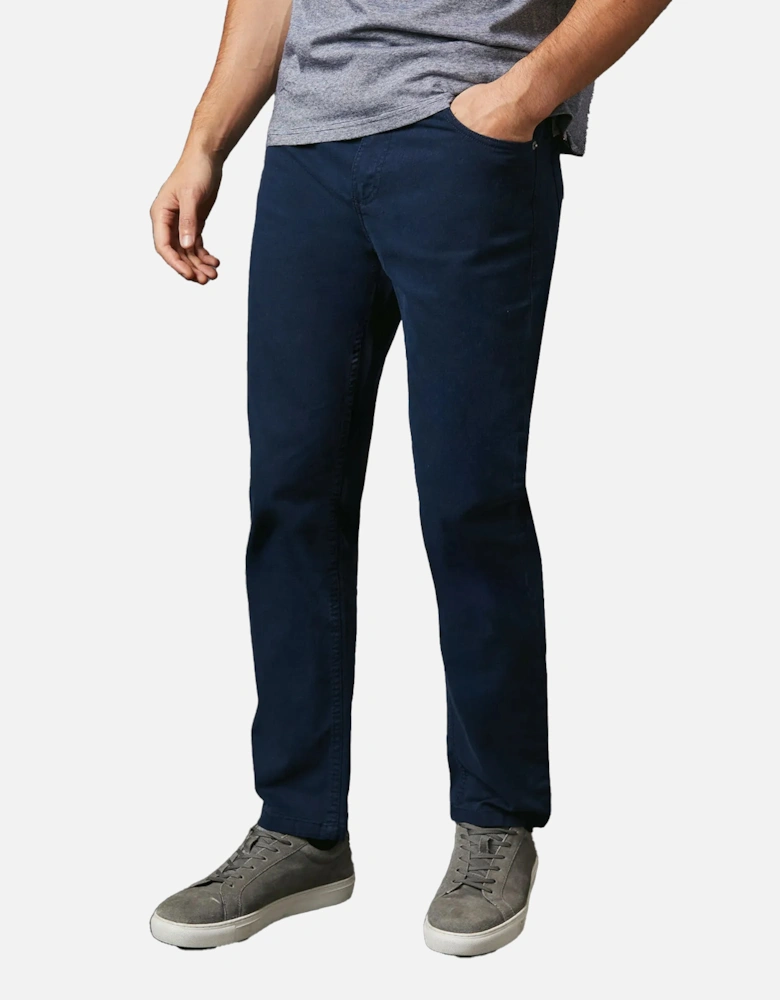 Mens Twill Stretch Straight Leg Jeans