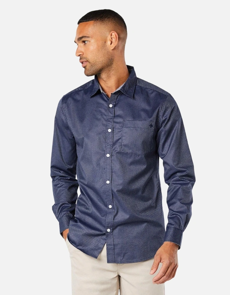 Mens Zizi Textured Long-Sleeved Shirt