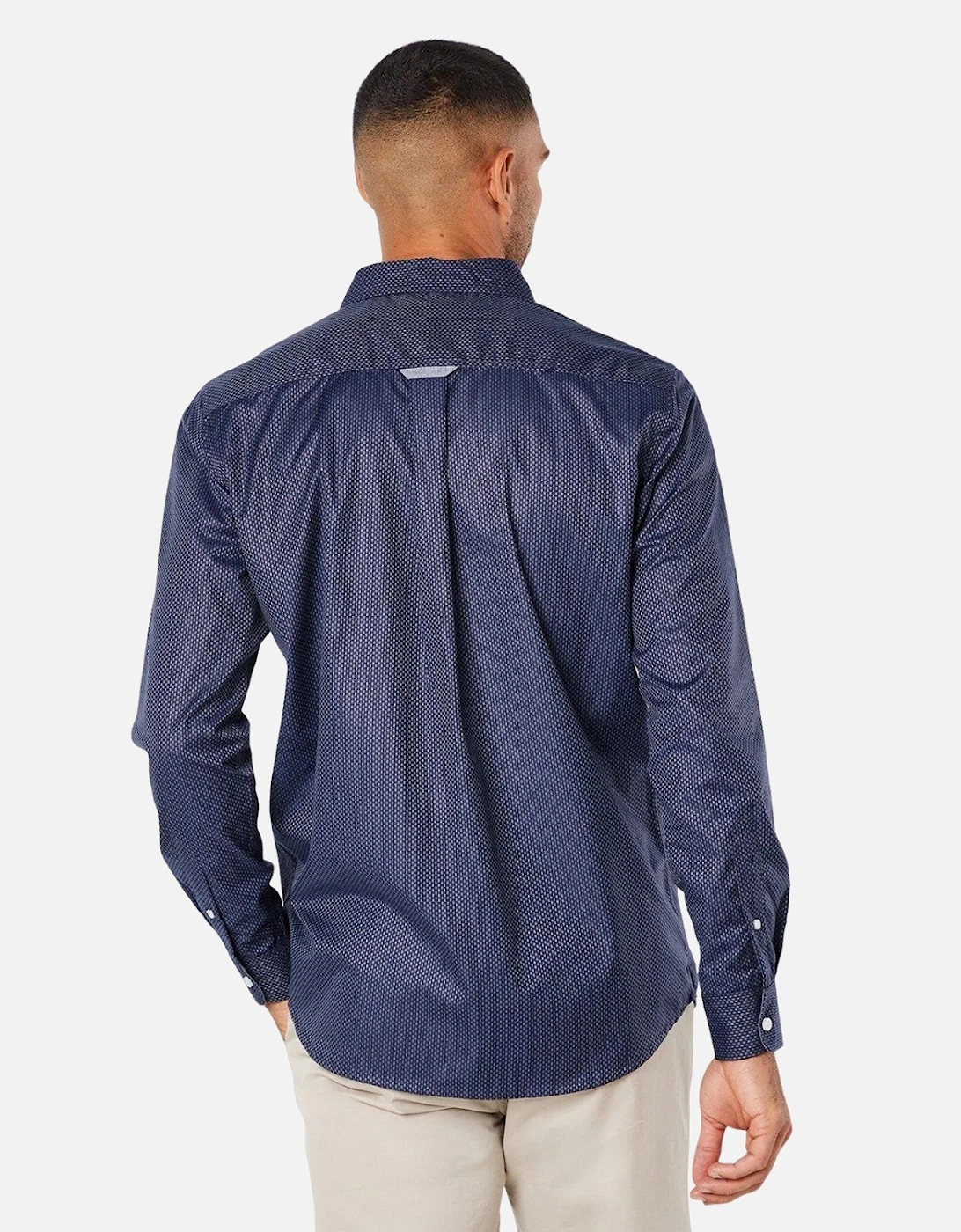 Mens Zizi Textured Long-Sleeved Shirt