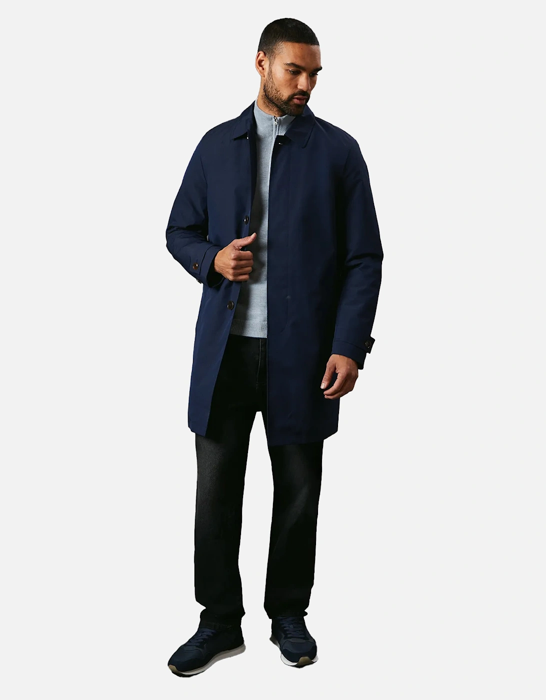 Mens Padded Trench Coat, 4 of 3