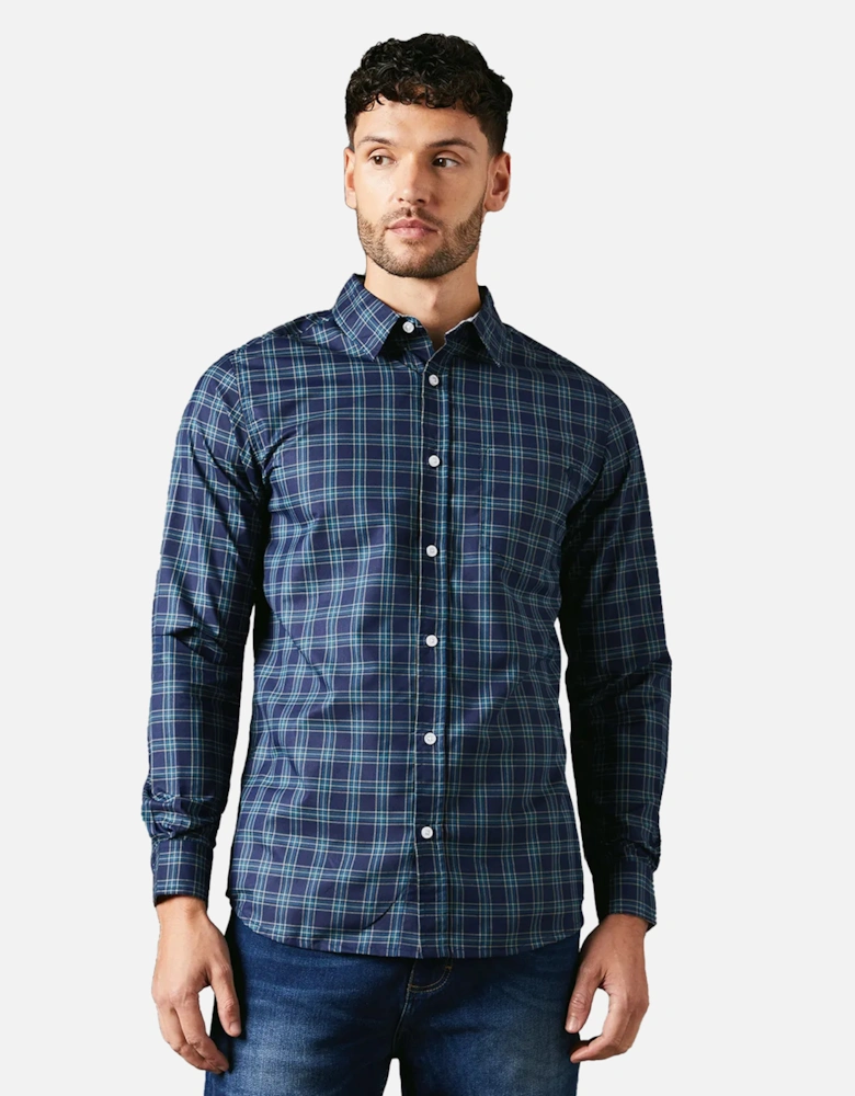 Mens Brooklyn Checked Long-Sleeved Shirt