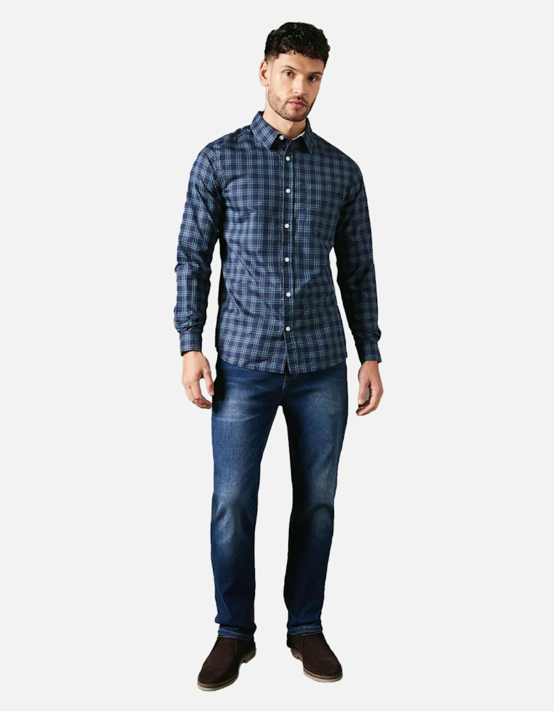 Mens Brooklyn Checked Long-Sleeved Shirt