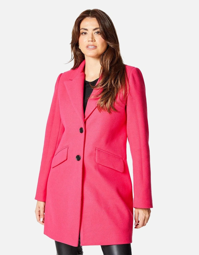 Womens/Ladies Double-Breasted Crombie Coat