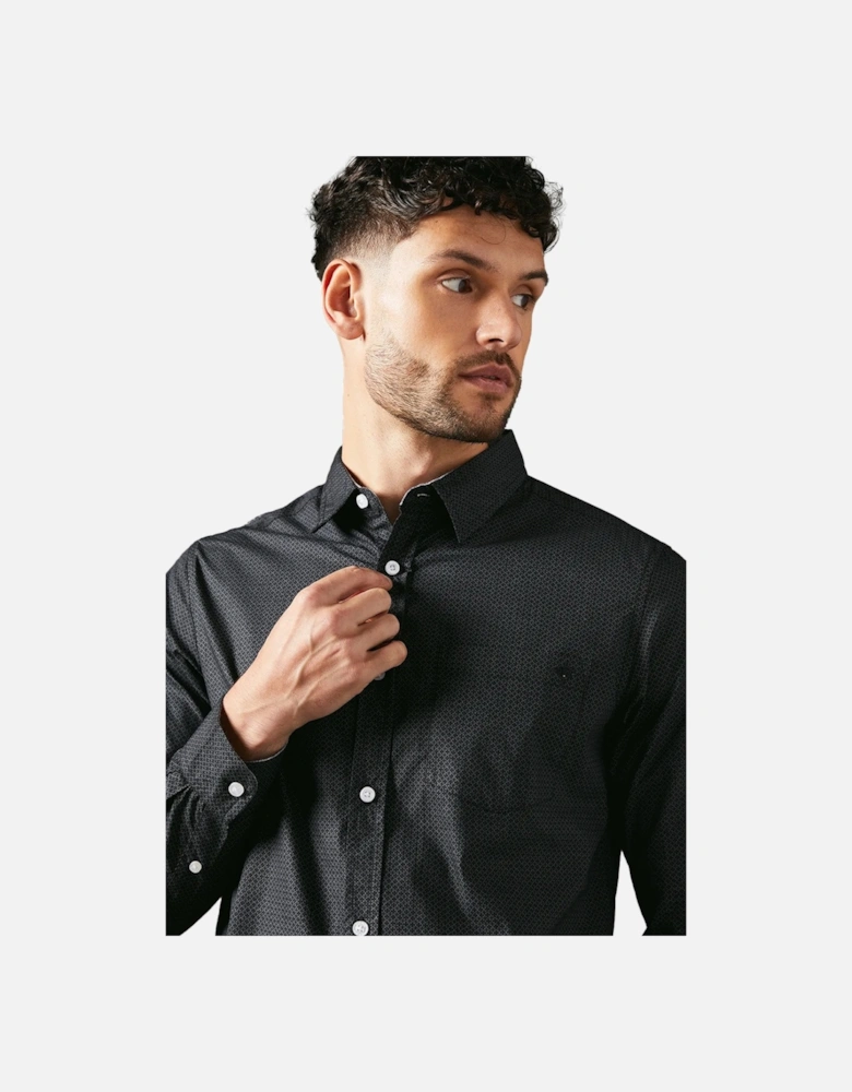 Mens Octo Geometric Long-Sleeved Shirt