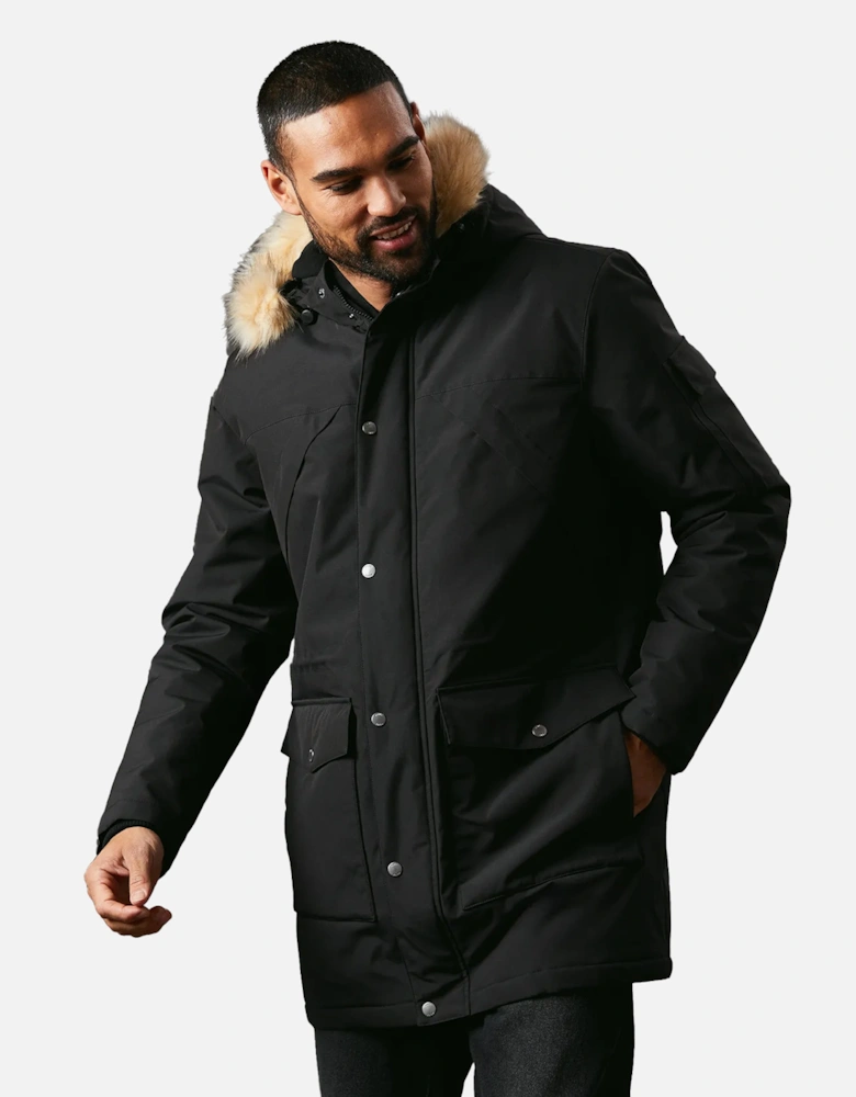 Mens Hooded 4 Pockets Parka