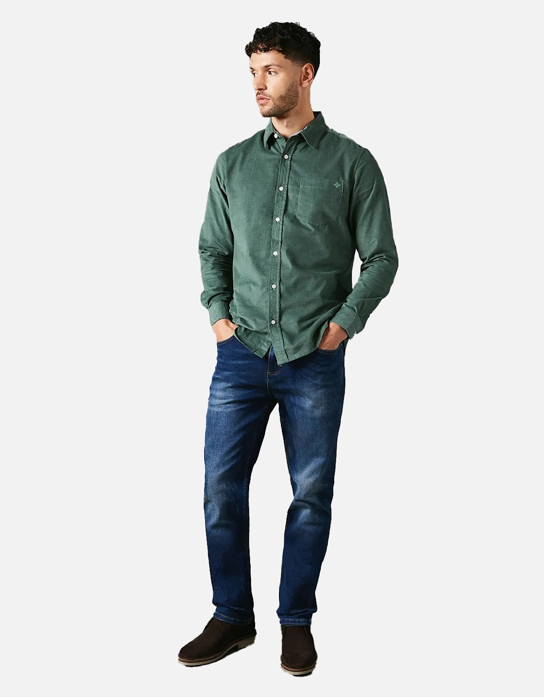 Mens Corduroy Long-Sleeved Shirt