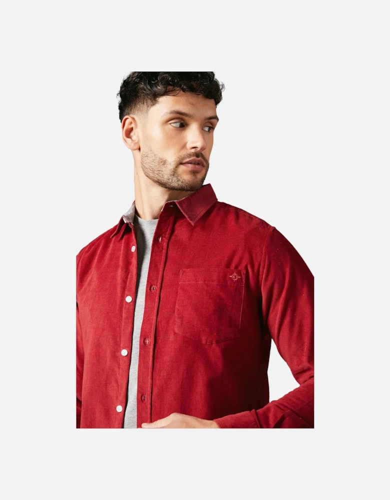 Mens Corduroy Long-Sleeved Shirt