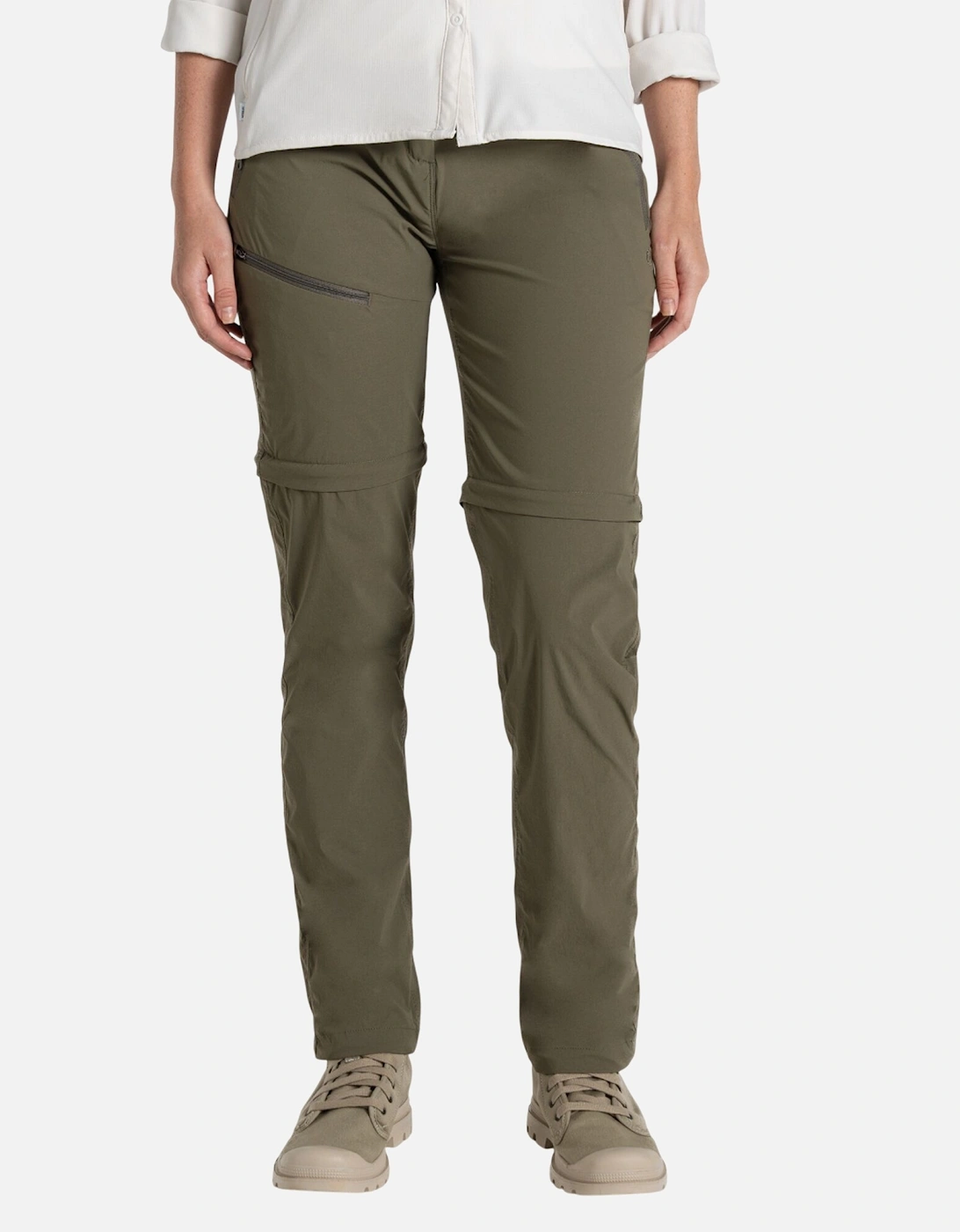 Women's Craghoppers Womens/Ladies Pro III Nosilife Convertible Trousers - Wild Olive - Size: 18 uk s