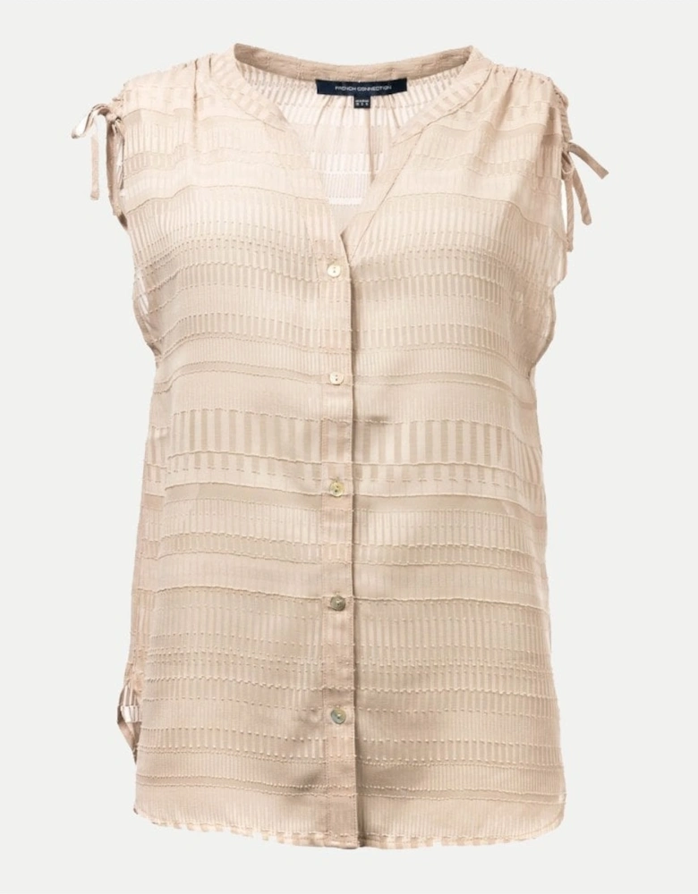 Denia Sheer Sleeveless Womens Blouse