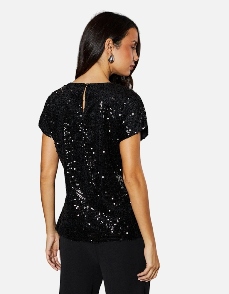 Womens/Ladies Sequin Top