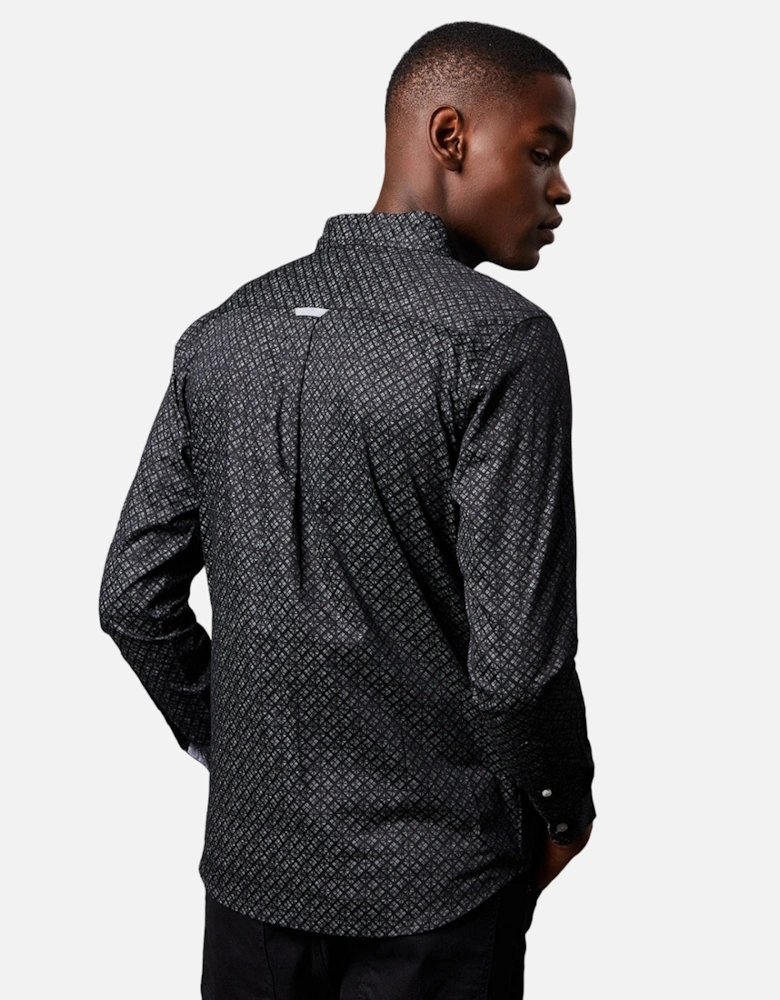 Mens Geometric Long-Sleeved Shirt