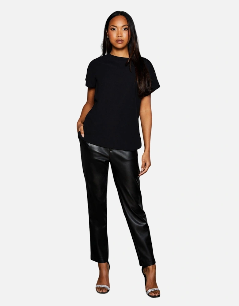 Womens/Ladies Sequin Insert T-Shirt