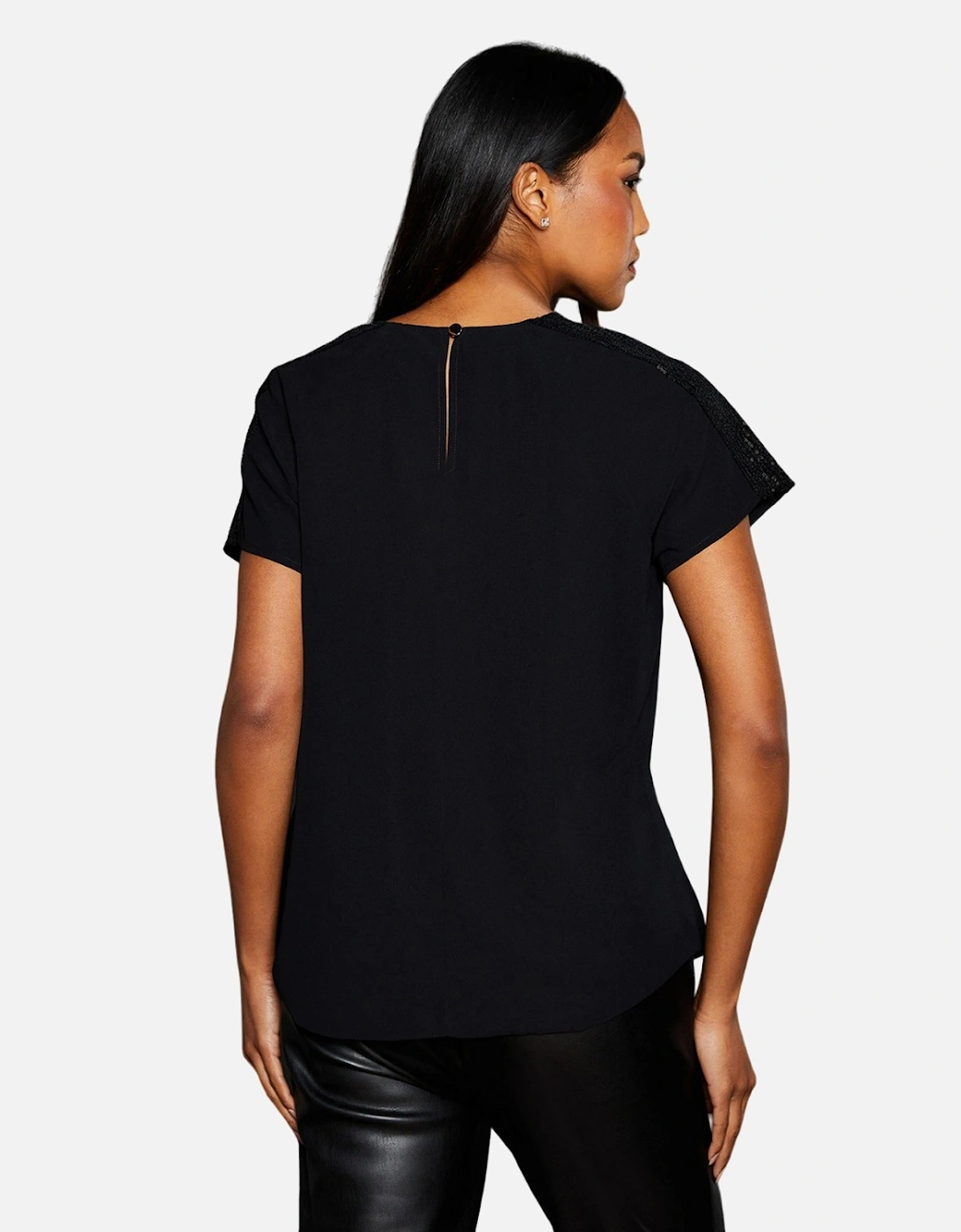 Womens/Ladies Sequin Insert T-Shirt