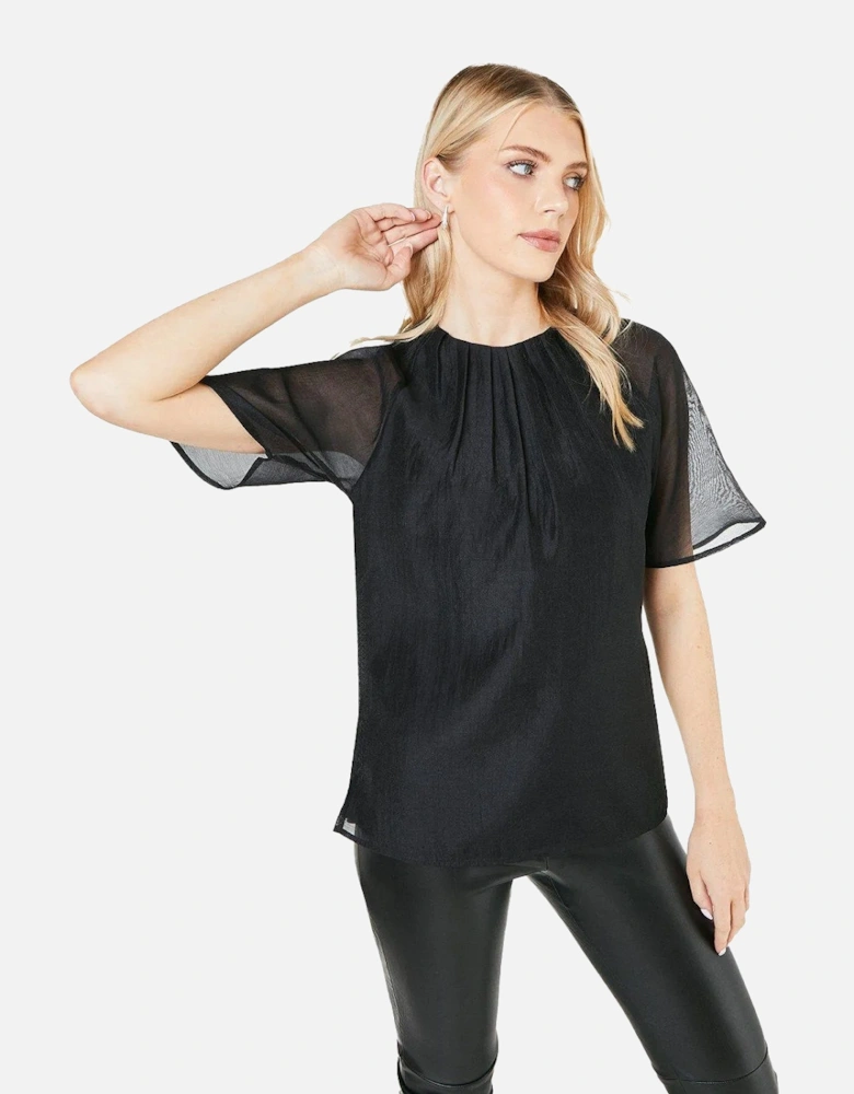 Womens/Ladies Pleated Top