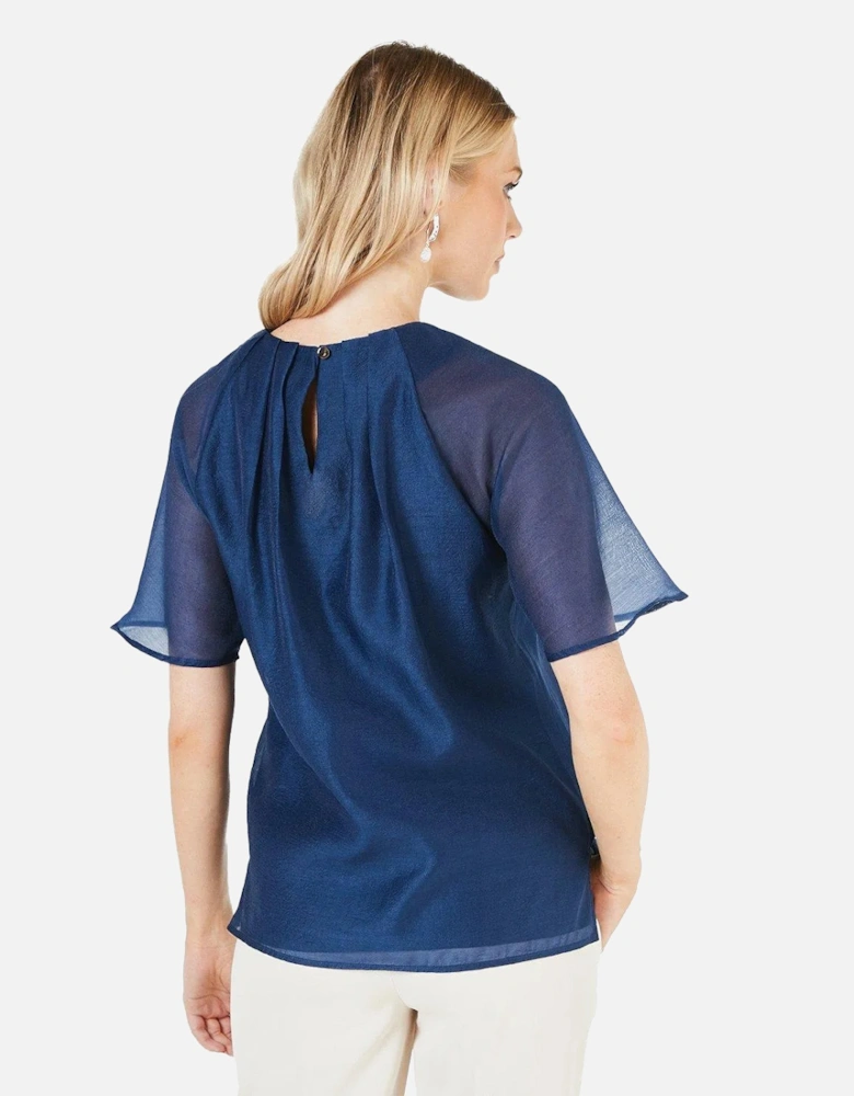 Womens/Ladies Pleated Top