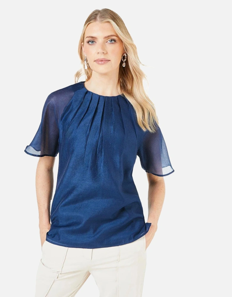 Womens/Ladies Pleated Top