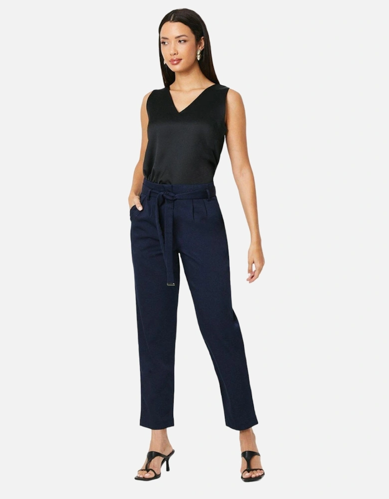 Womens/Ladies Belted Paperbag Trousers