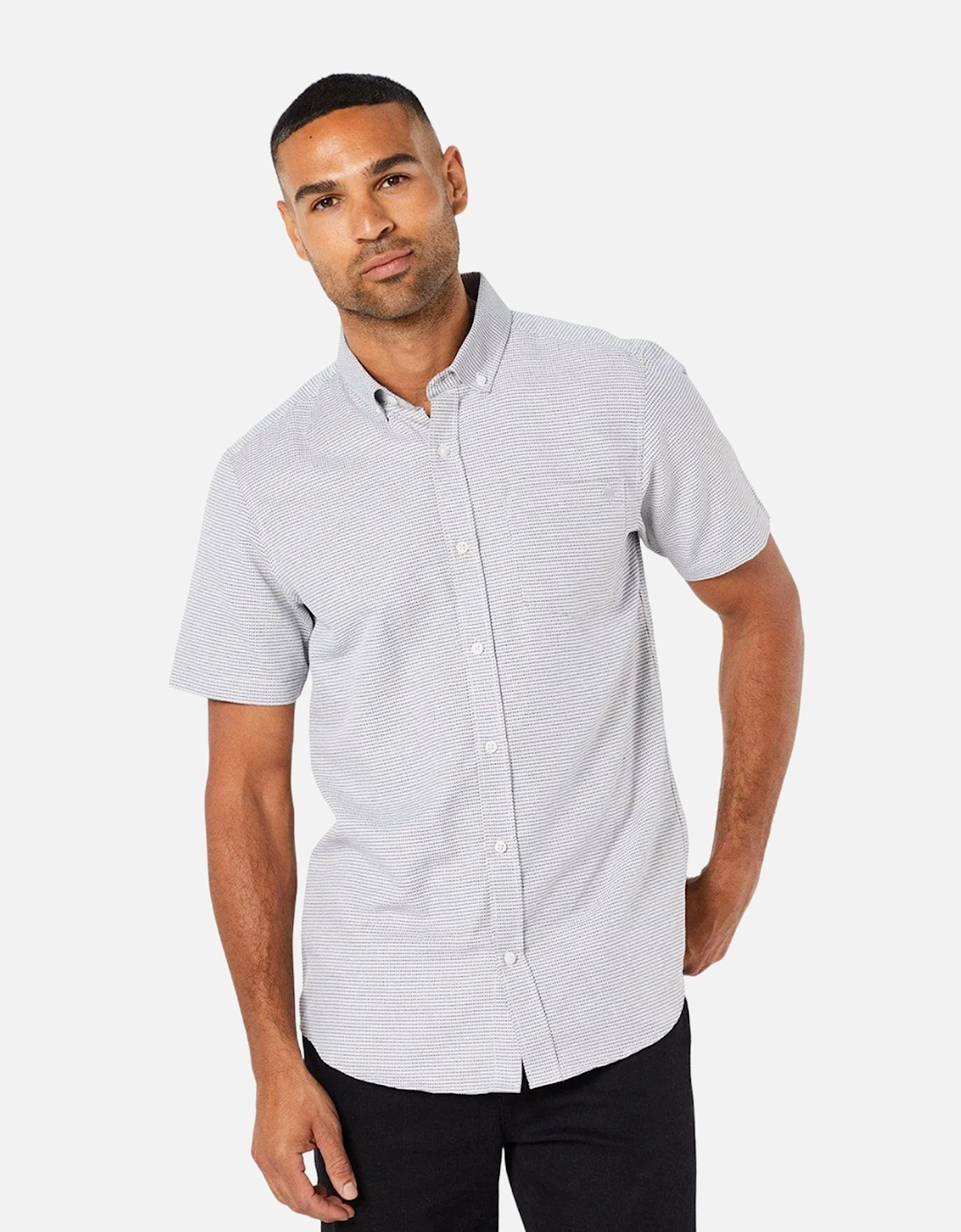 Mens Patterned Short-Sleeved Shirt, 4 of 3