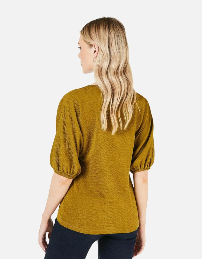 Womens/Ladies Textured Jersey Top