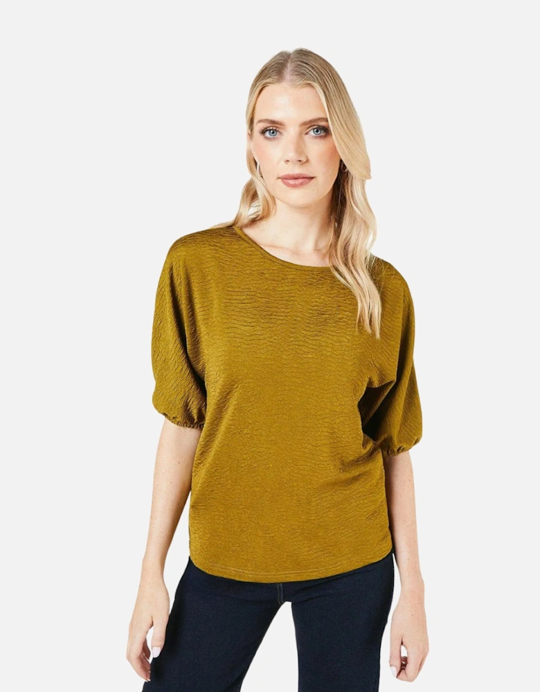 Womens/Ladies Textured Jersey Top