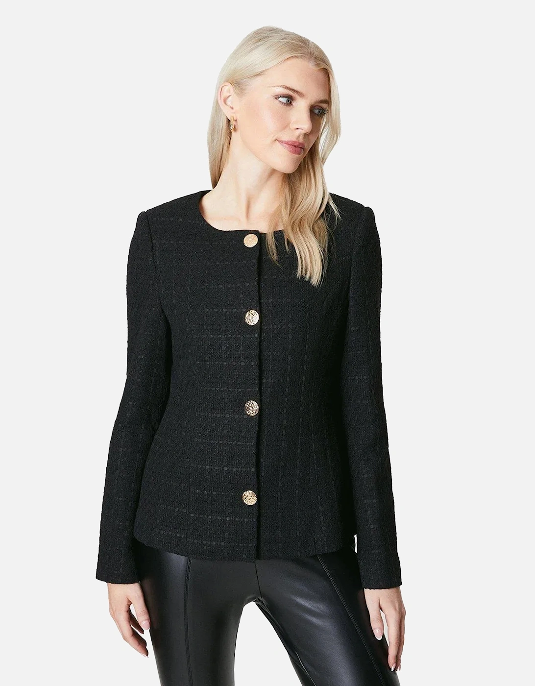 Womens/Ladies Bouclé Longline Jacket