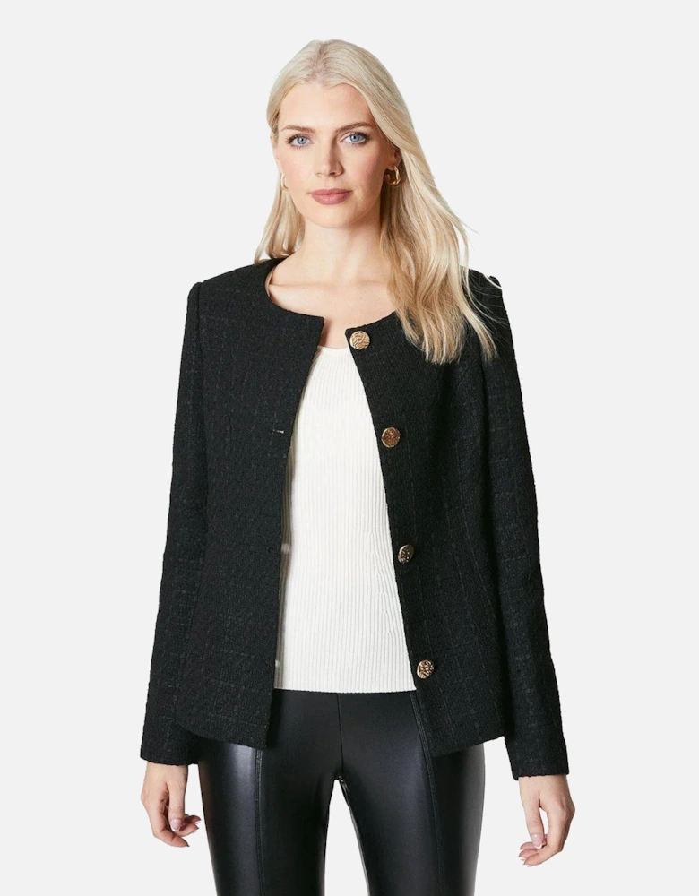 Womens/Ladies Bouclé Longline Jacket