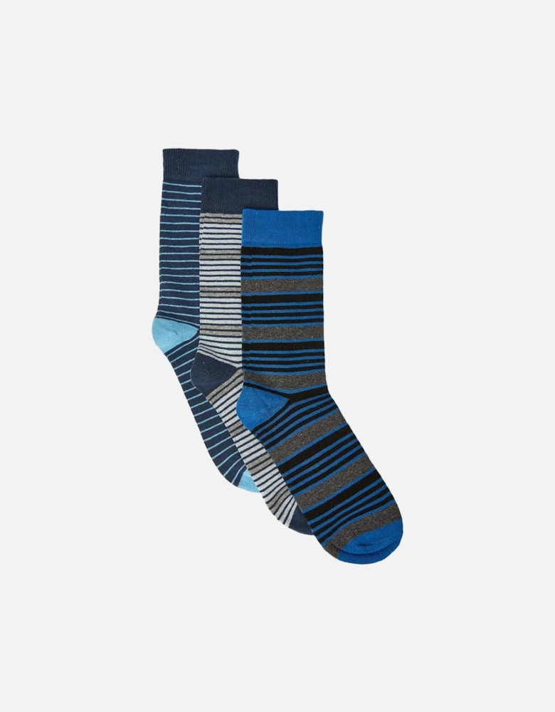 Mens Fine Stripe Socks (Pack of 3)