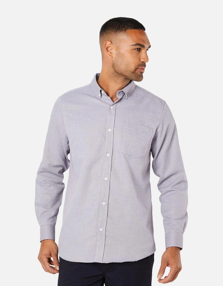 Mens Patterned Long-Sleeved Shirt