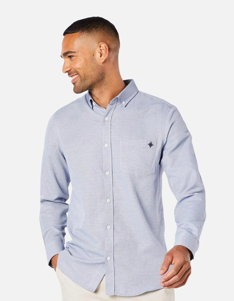 Mens Patterned Long-Sleeved Shirt