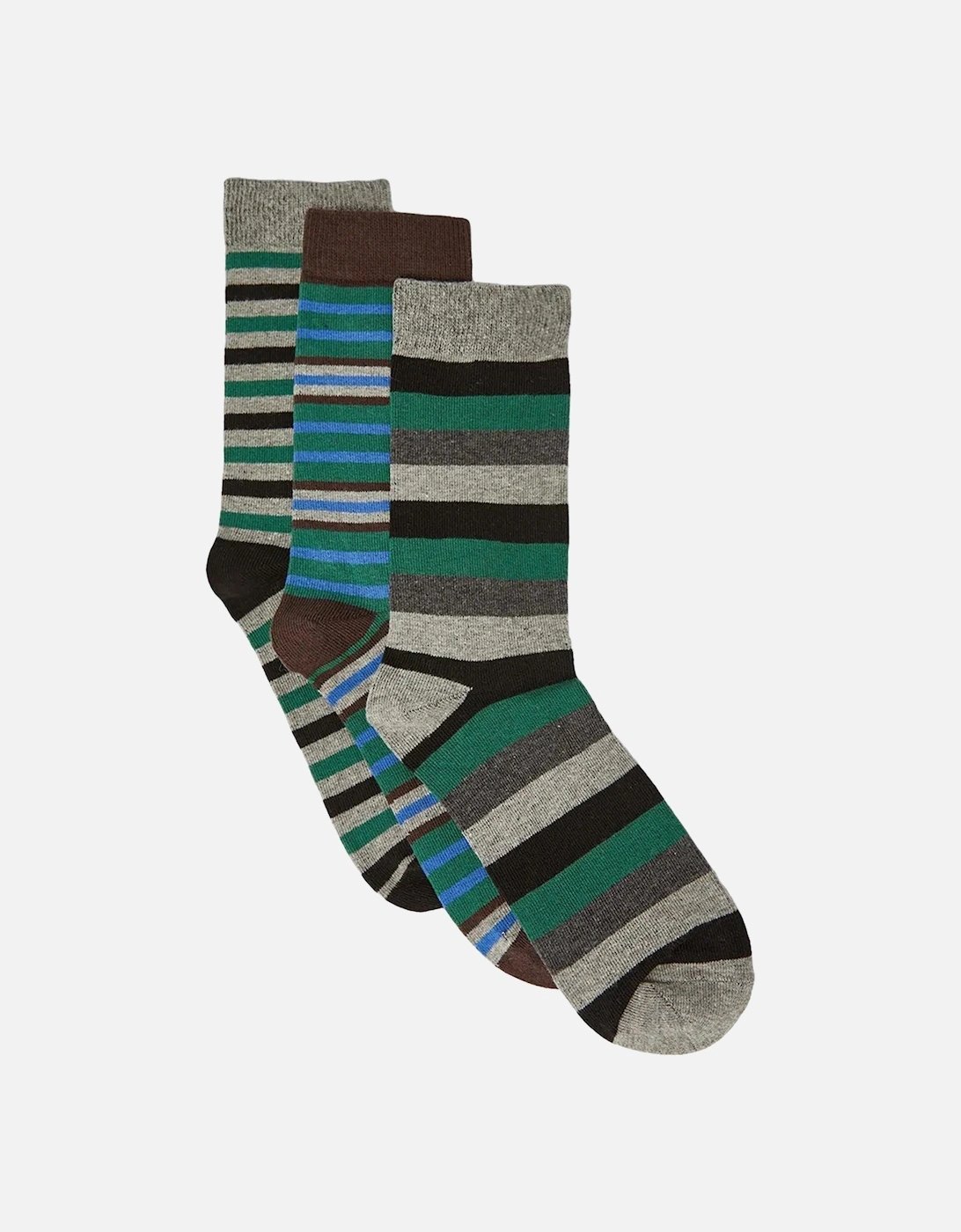 Mens Stripe Socks (Pack of 3), 4 of 3