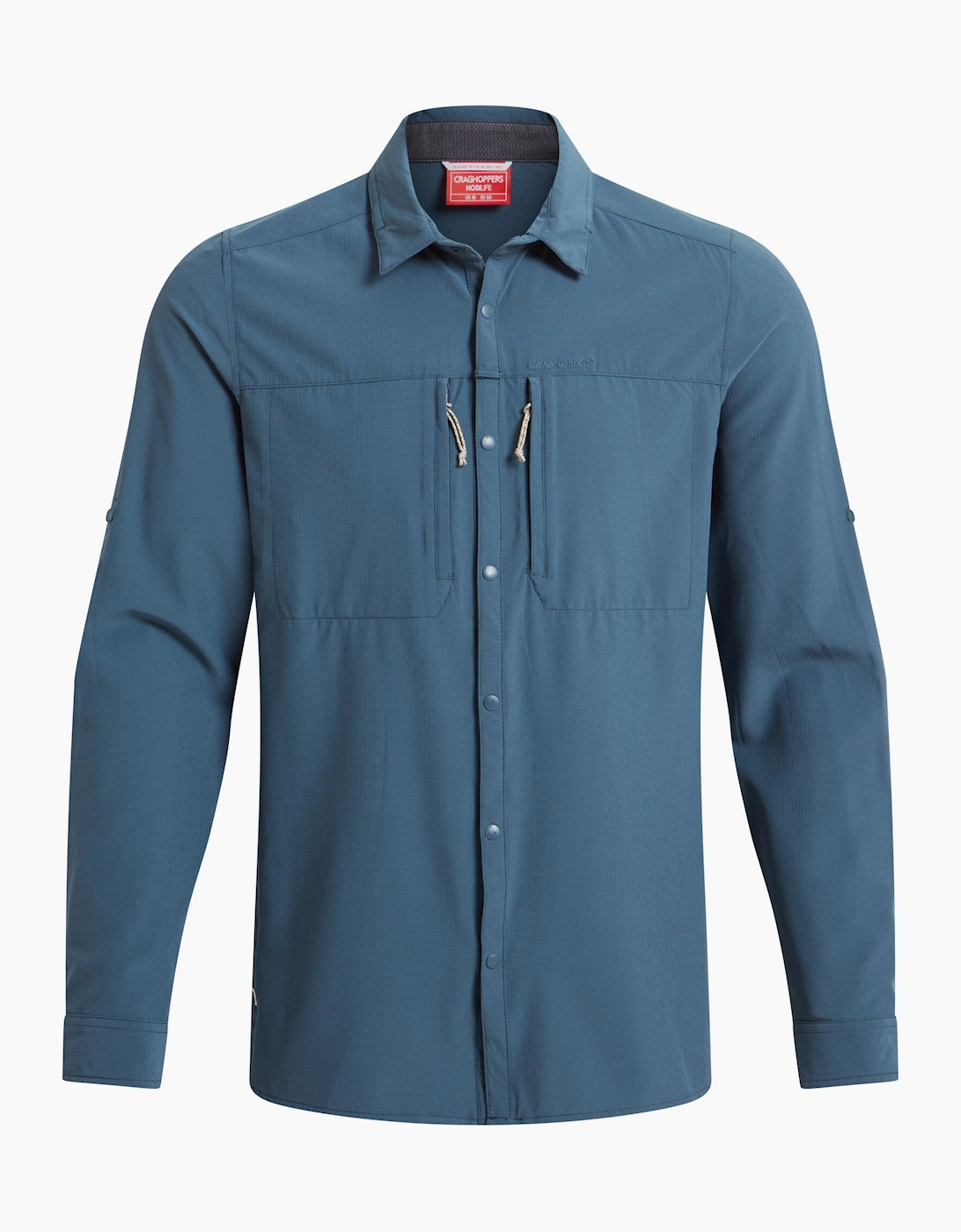 Craghoppers Men's Blue Nosilife Long-Sleeved Shirt - Size 44/Regular