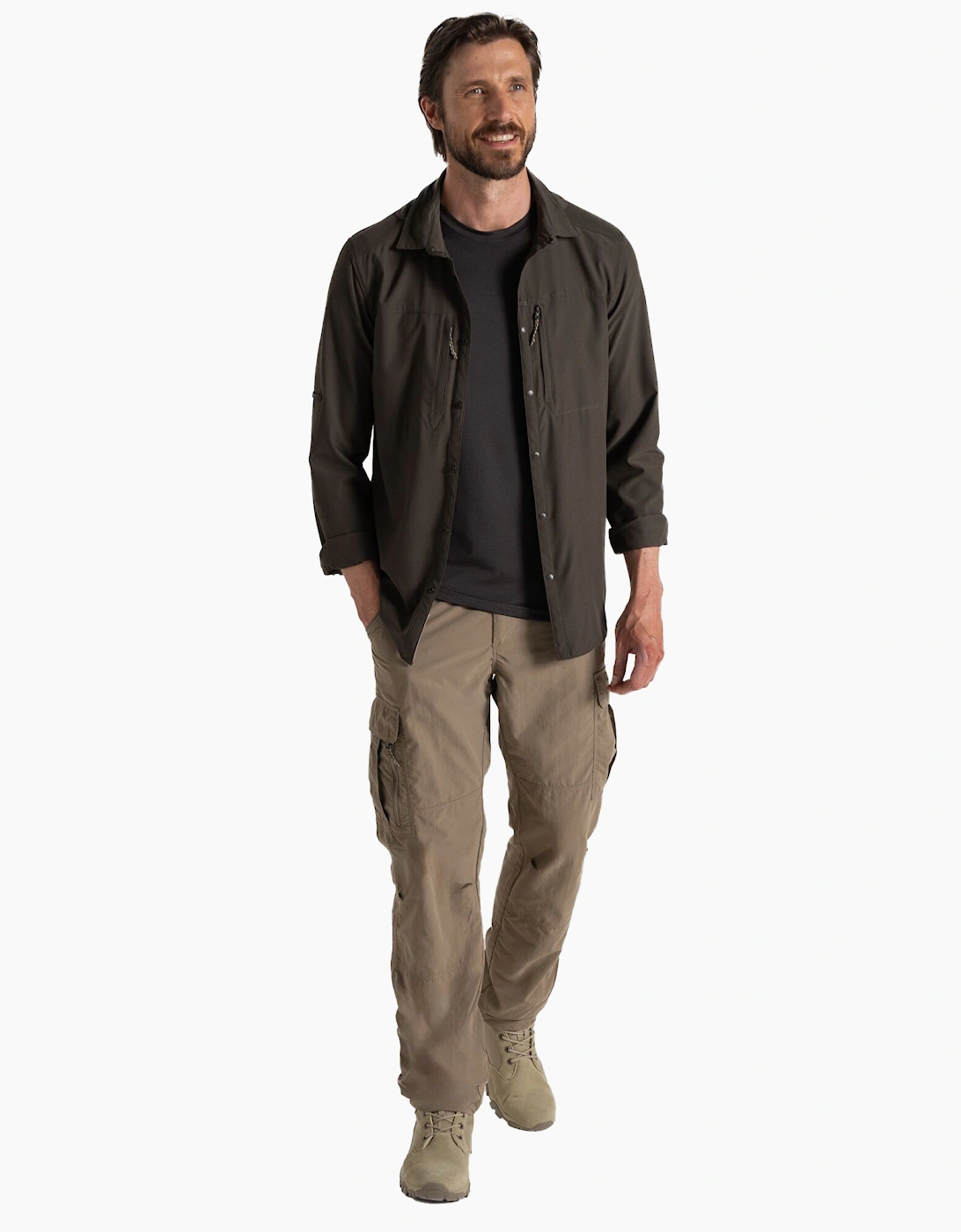 Craghoppers Men's Craghoppers Mens Nosilife Long-Sleeved Shirt - Parchment