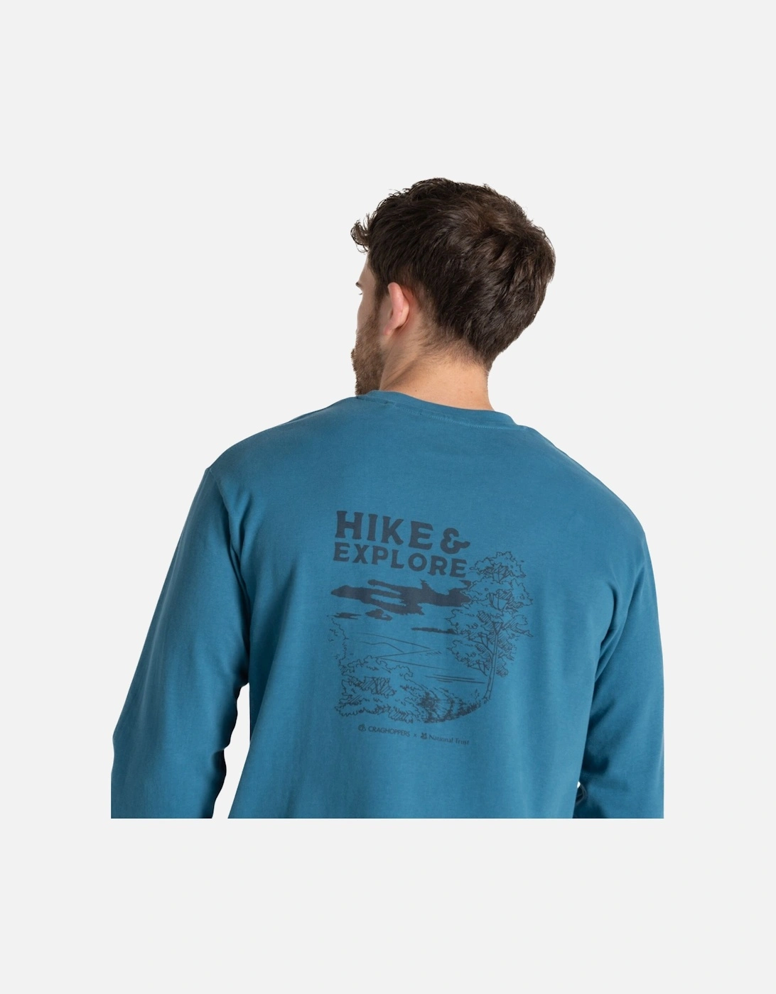 Mens National Trust Limestone Long-Sleeved T-Shirt