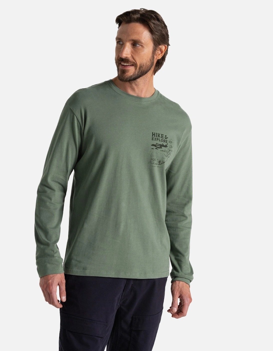 Mens National Trust Limestone Long-Sleeved T-Shirt, 5 of 4