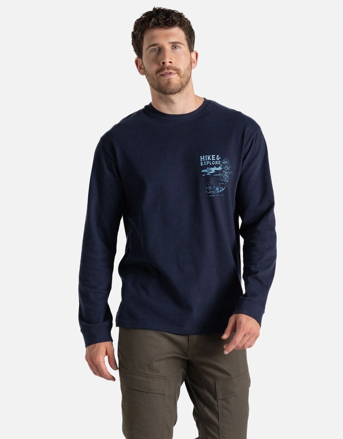 Mens National Trust Limestone Long-Sleeved T-Shirt, 5 of 4