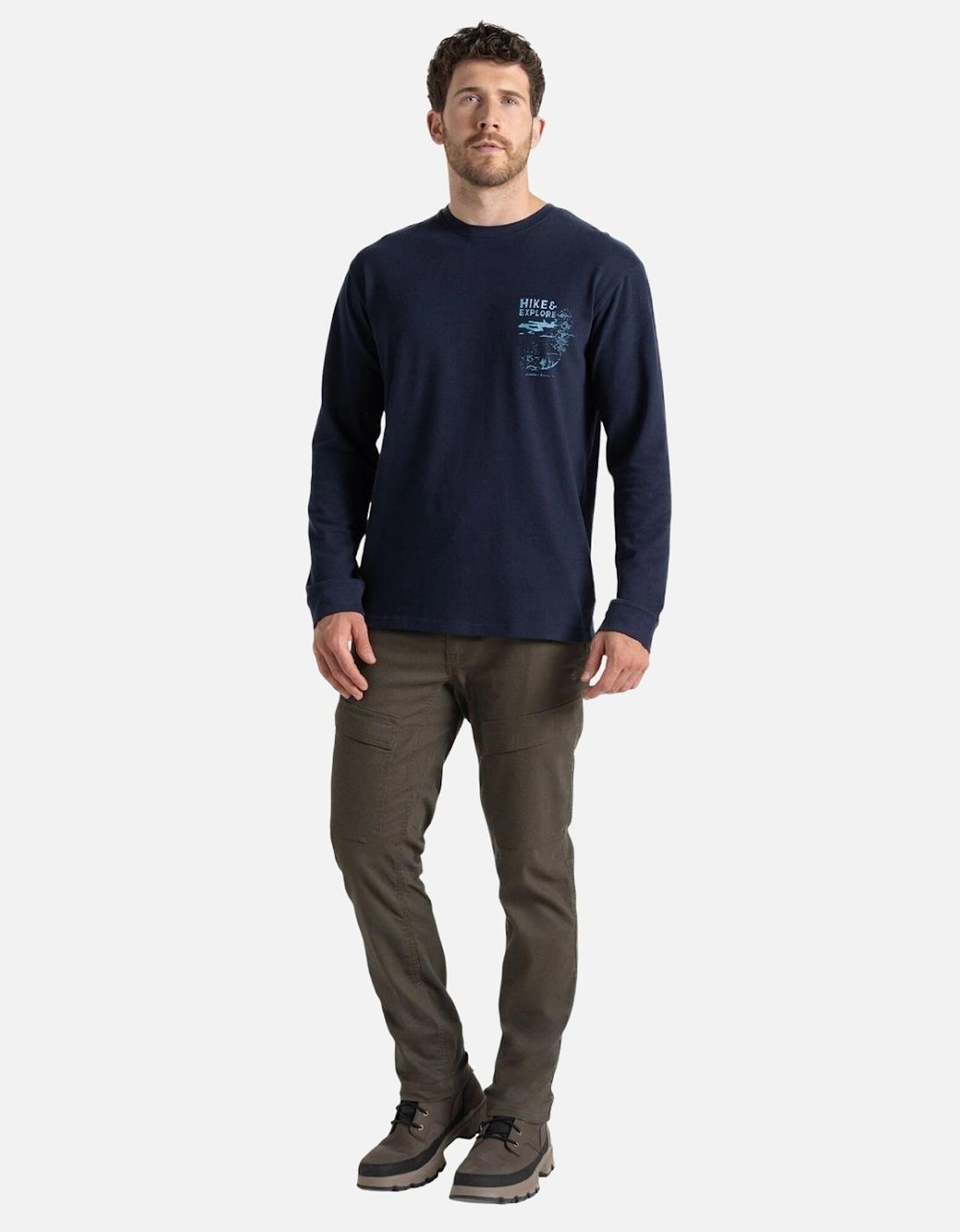 Mens National Trust Limestone Long-Sleeved T-Shirt