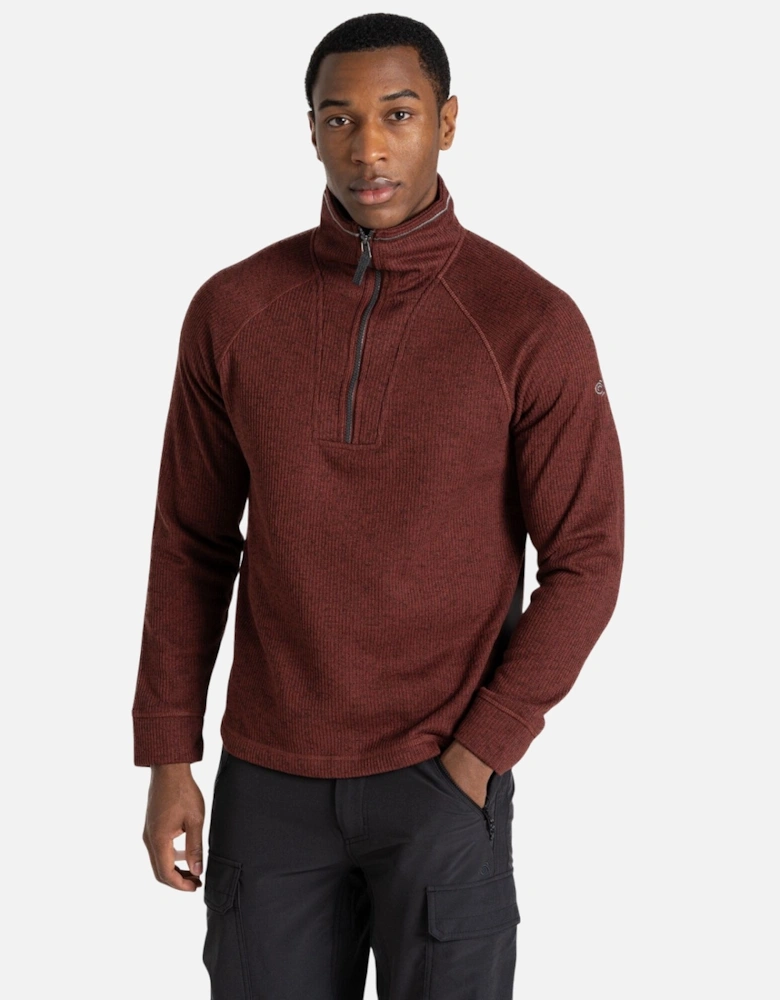 Mens Wole Quarter Zip Fleece Top