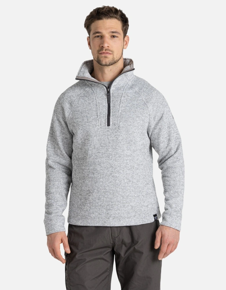 Mens Wole Quarter Zip Fleece Top