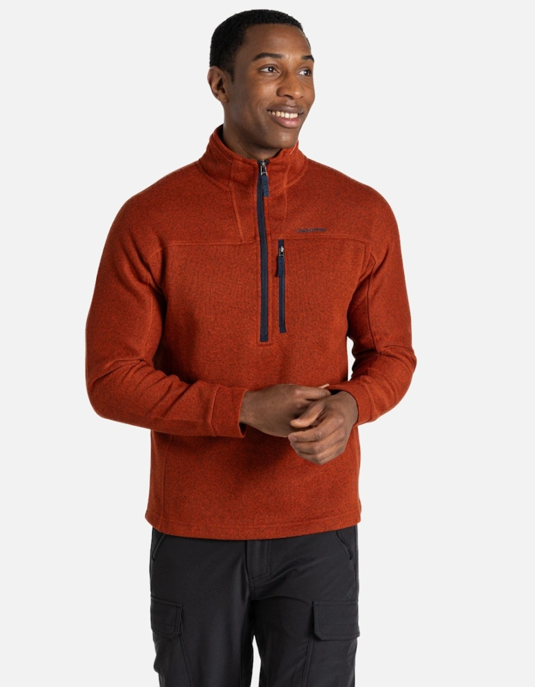 Mens Torney II Marl Half Zip Fleece Top