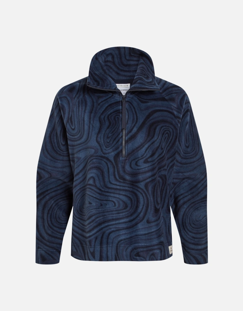 Womens/Ladies Abstract Half Zip Fleece Top