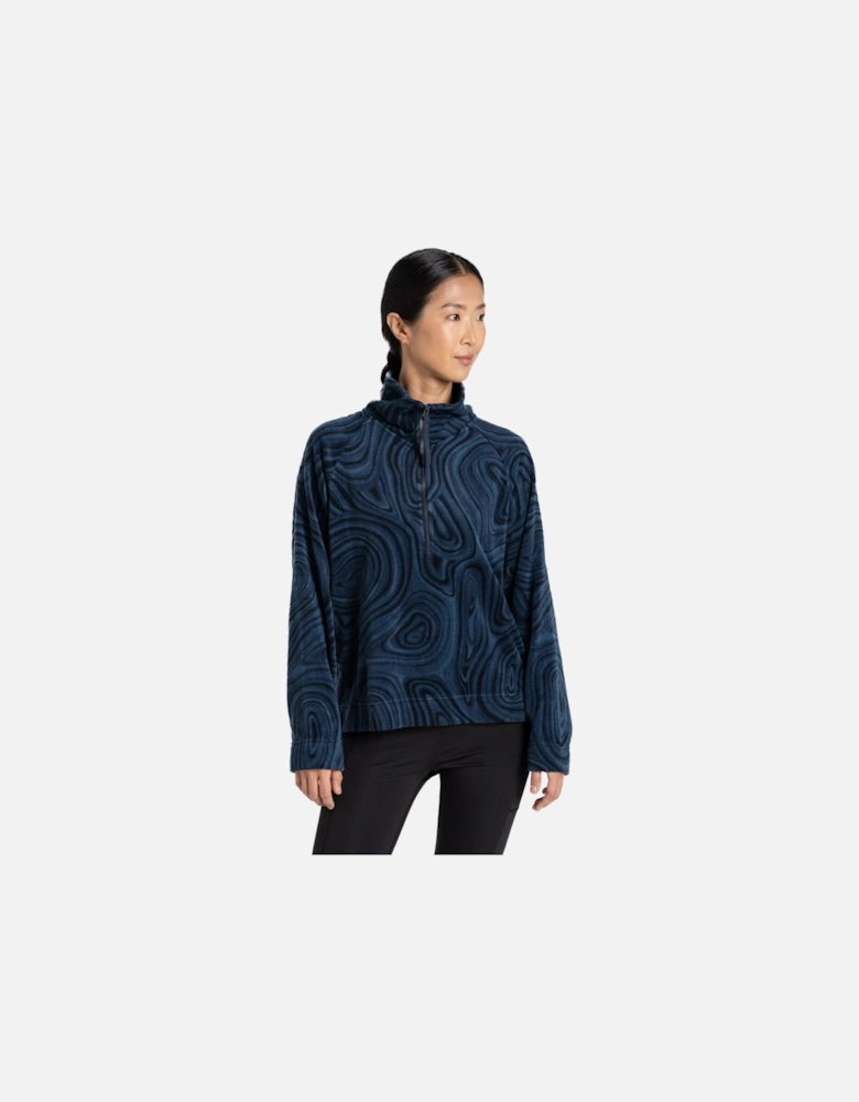 Womens/Ladies Abstract Half Zip Fleece Top