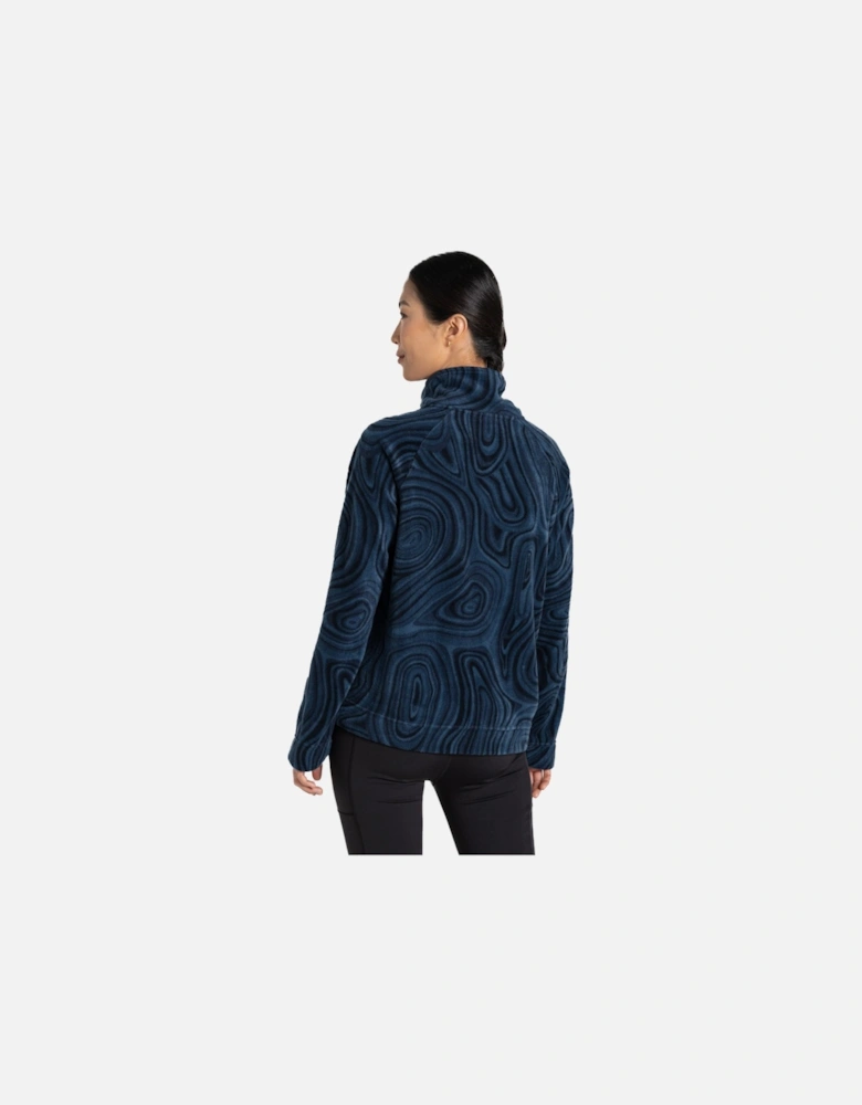 Womens/Ladies Abstract Half Zip Fleece Top