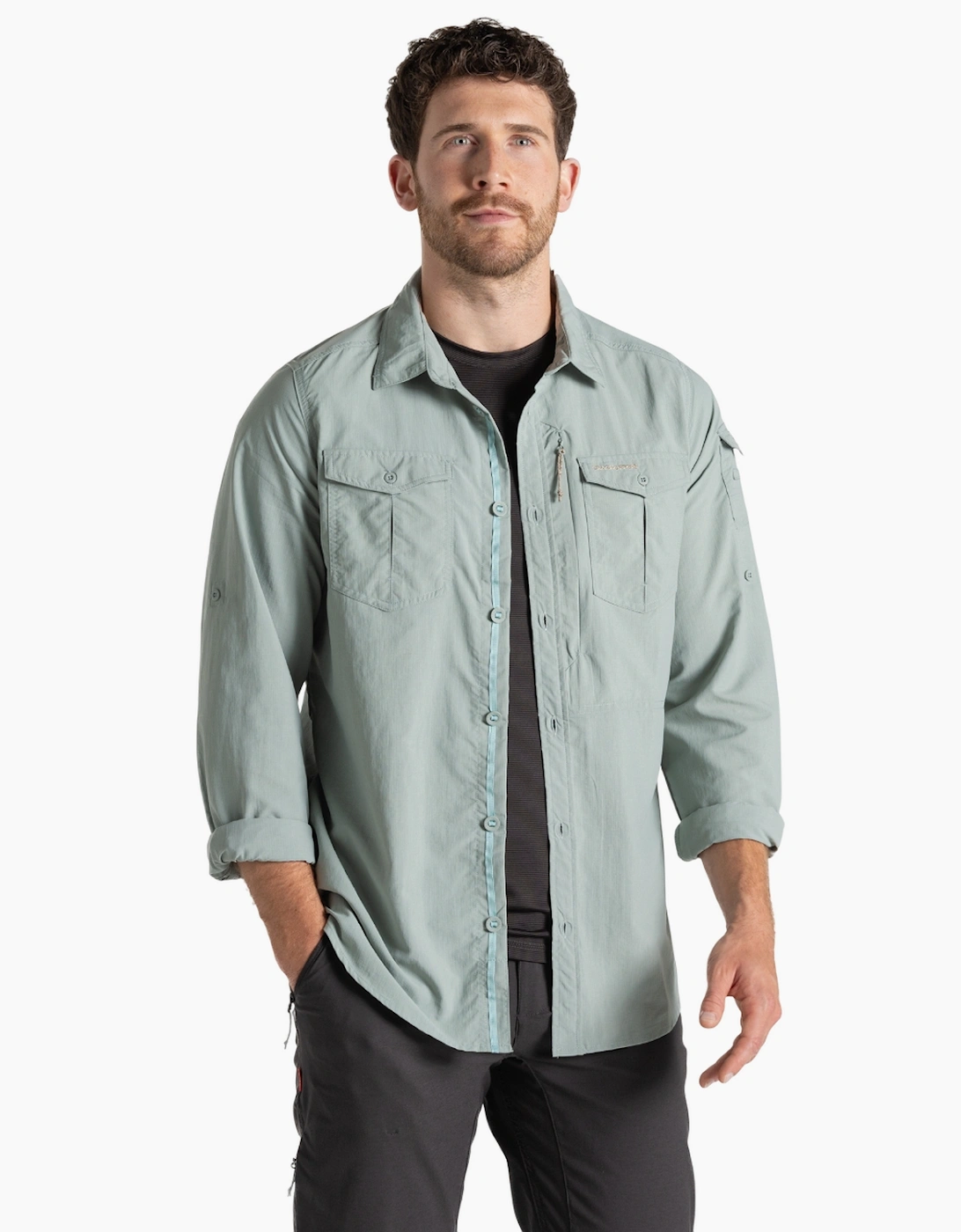 Craghoppers Men's Green Adventure Iii Nosilife Long-Sleeved Shirt - : 38/Regular M