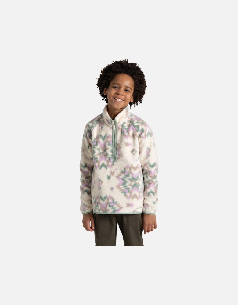 Childrens/Kids Pico Geometric Half Zip Fleece Top