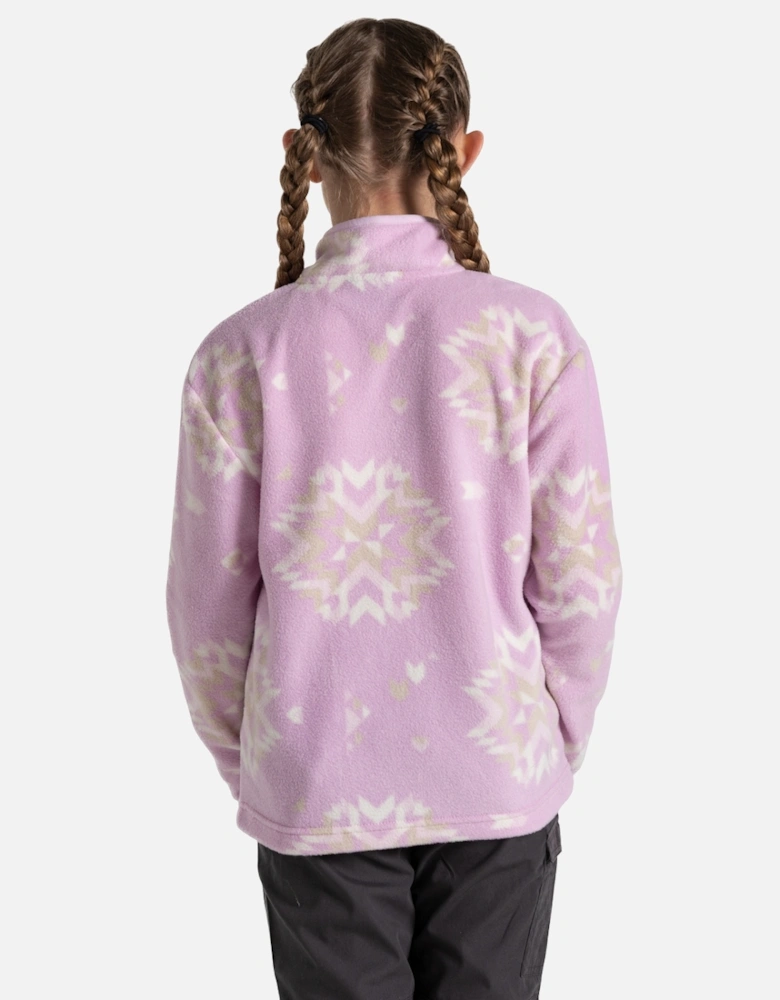 Childrens/Kids Calke Snowflake Half Zip Fleece Top